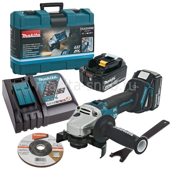 Аккумуляторная углошлифовальная машина Makita DGA504RME