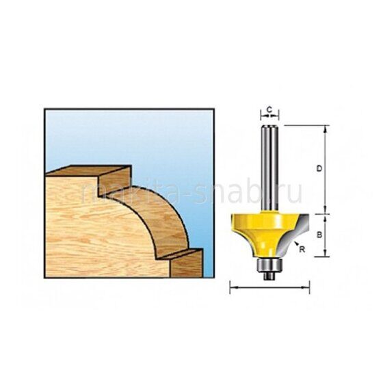 Фреза кромочная калевочная Makita D-11346