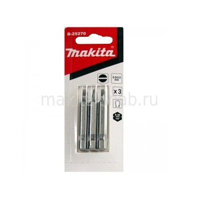 Биты плоский шлиц 0,5х3 50 мм 3 шт Makita B-25270 1233166302